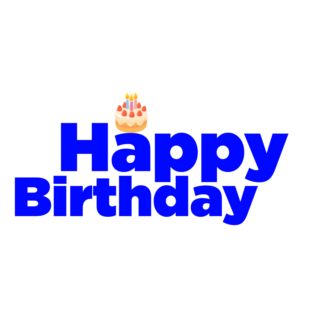 happy birthday text png free transparent