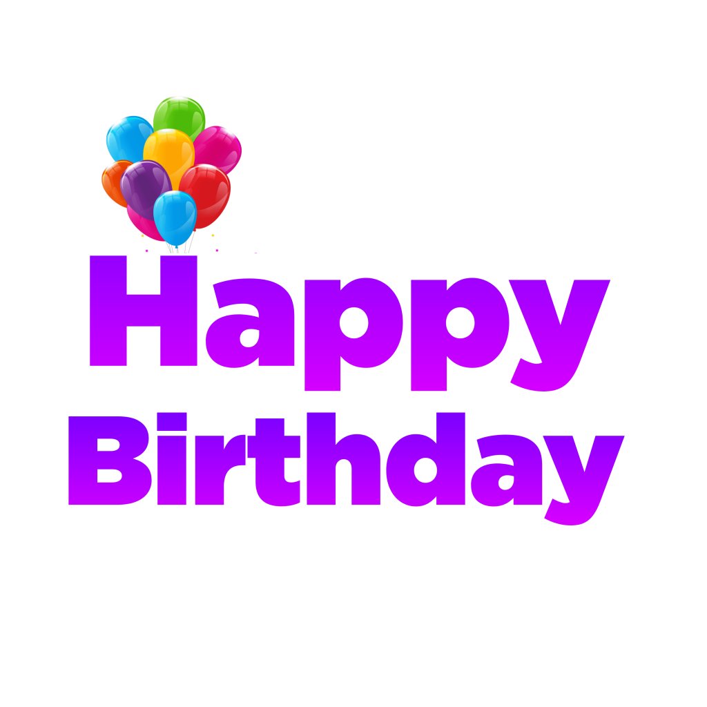 happy birthday text png transparent