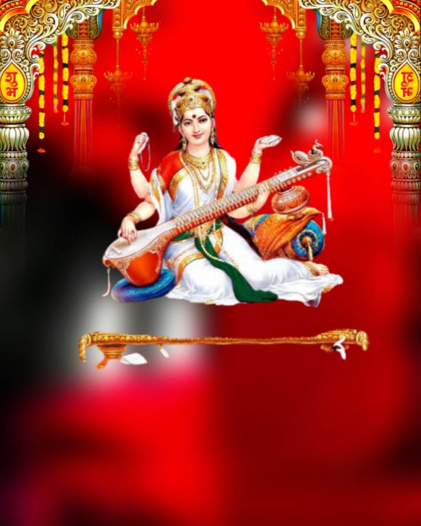 saraswati puja poster background