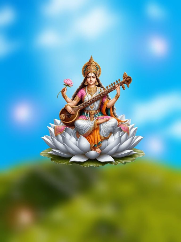 vasant panchami Saraswati Puja CB Background With Images Pic