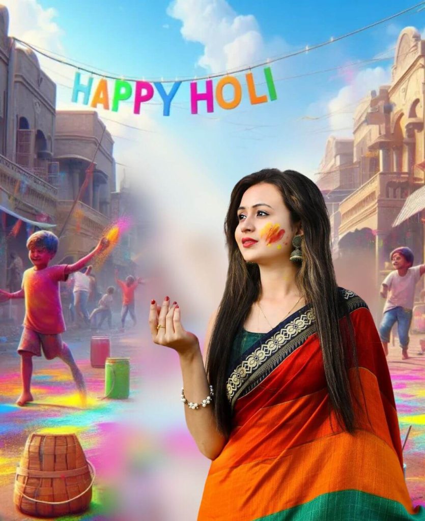 girl new holi editing background