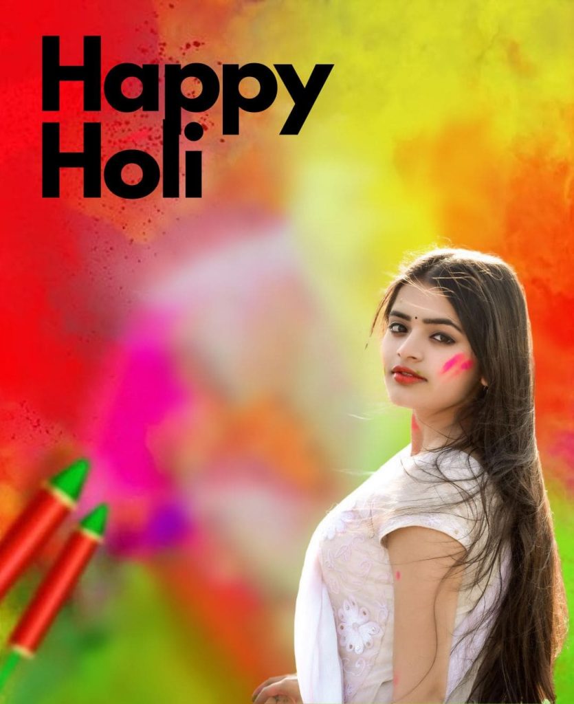 holi girl editing background hd