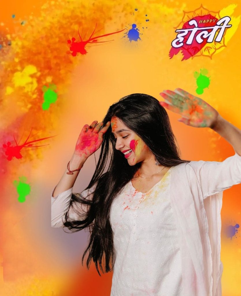 holi new girl background