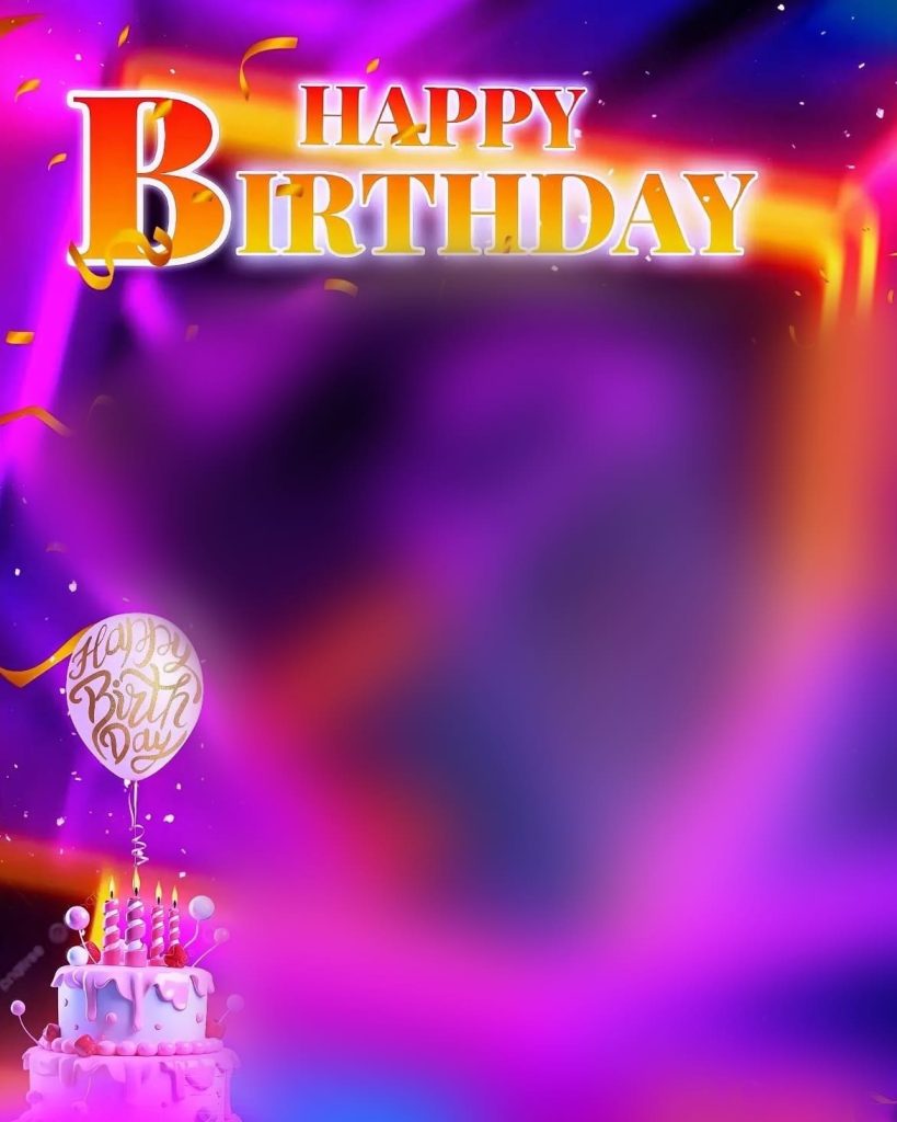 happy birthday banner editing background