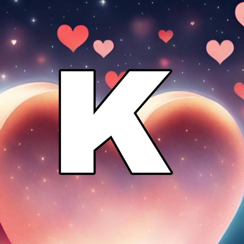 k letter images in heart