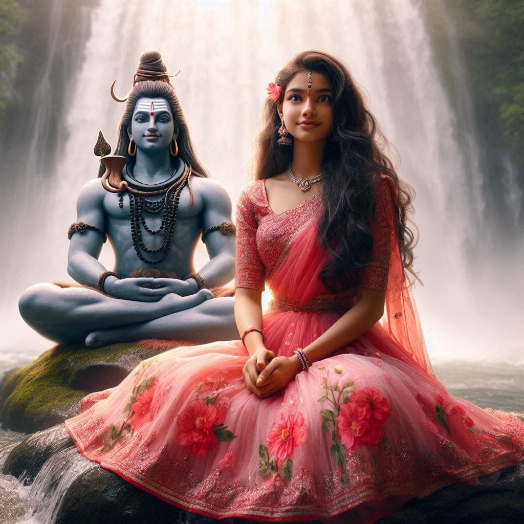 Mahadev with girl ai images