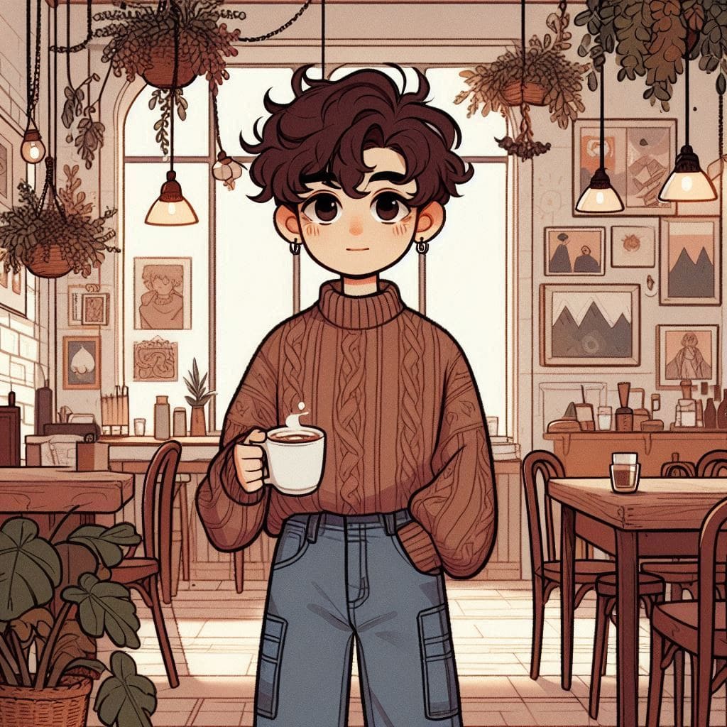 Aesthetic Cartoon dp for instagram boy