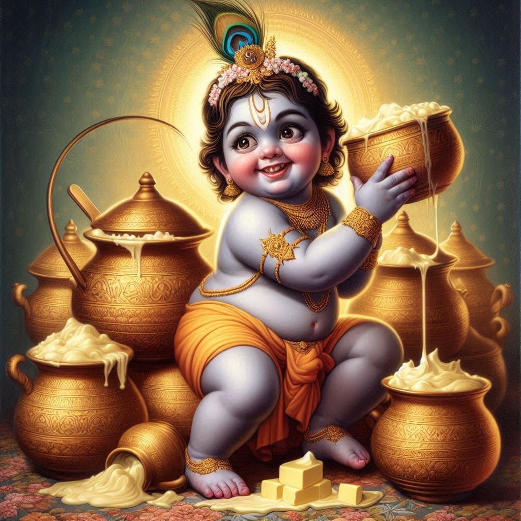 Cute krishna janmashtami images download