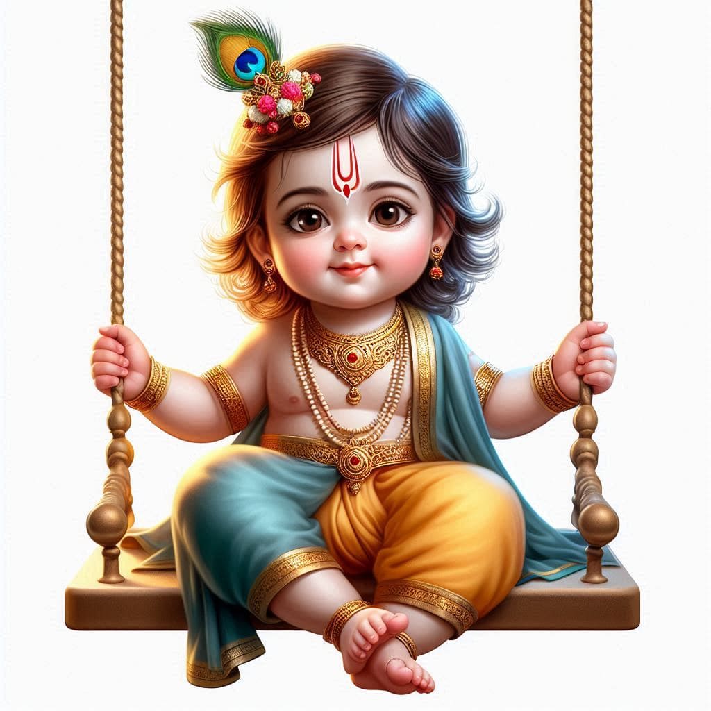 Happy krishna janmashtami banner png