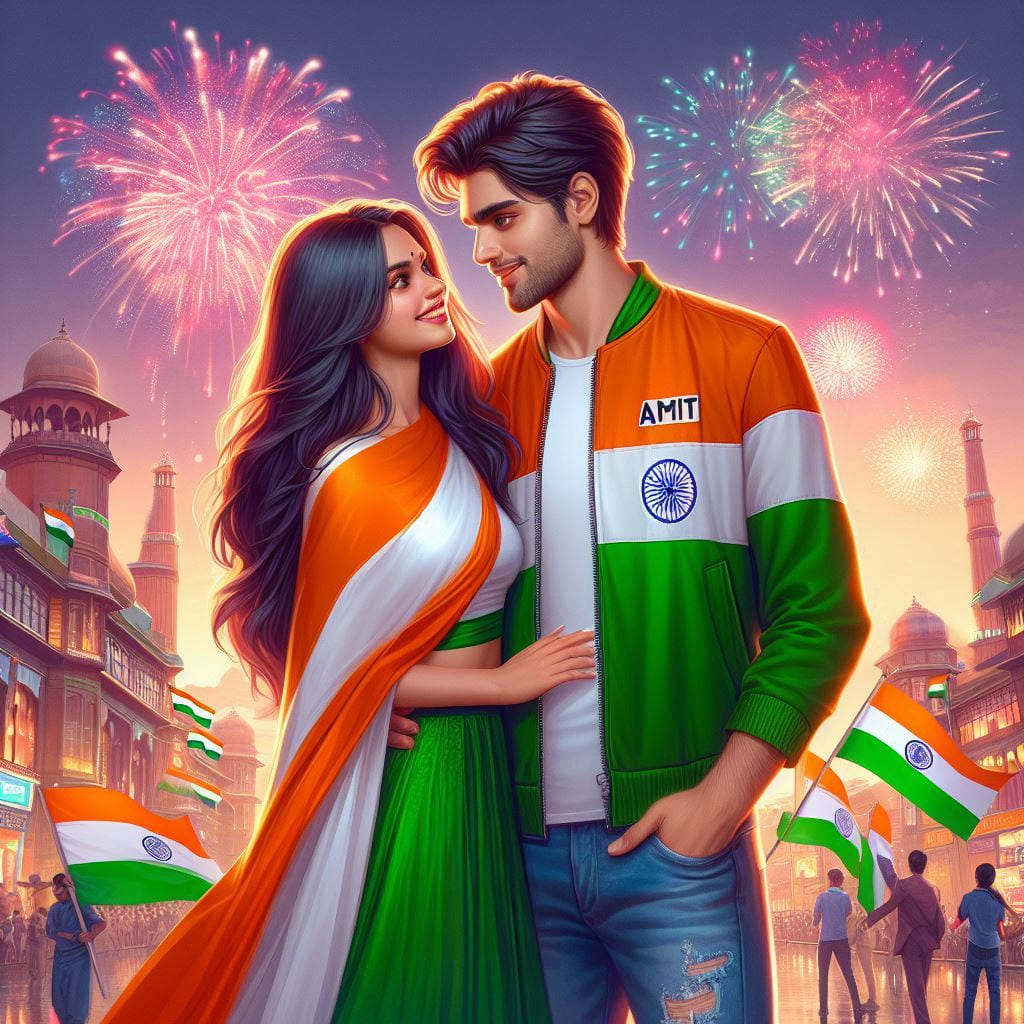 bing ai image independence day couple