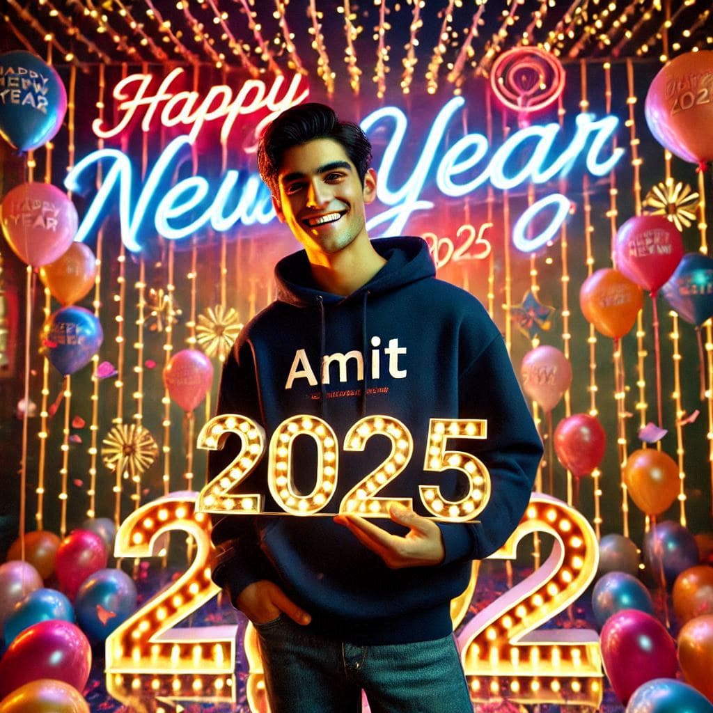 Happy New Year 2025 Ai Image Creator prompt