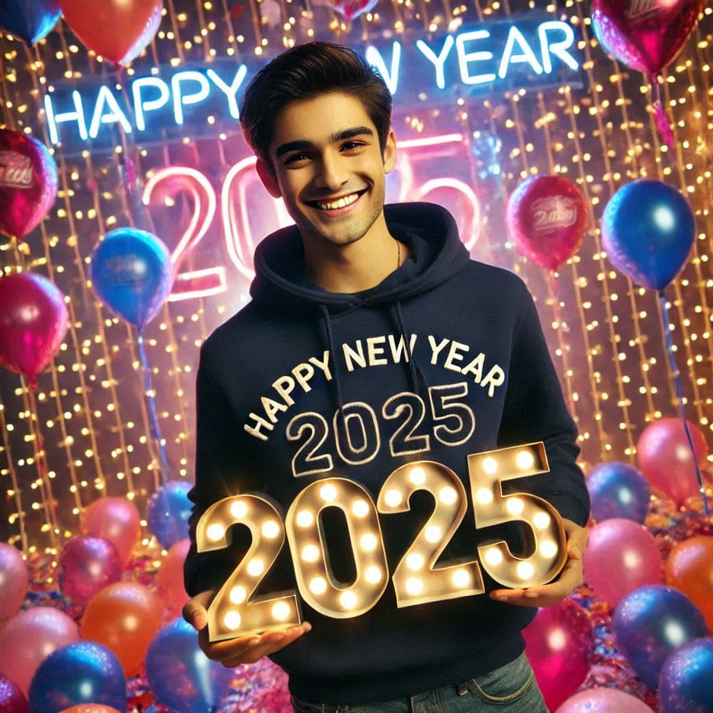 Happy new year 2025 ai image free download