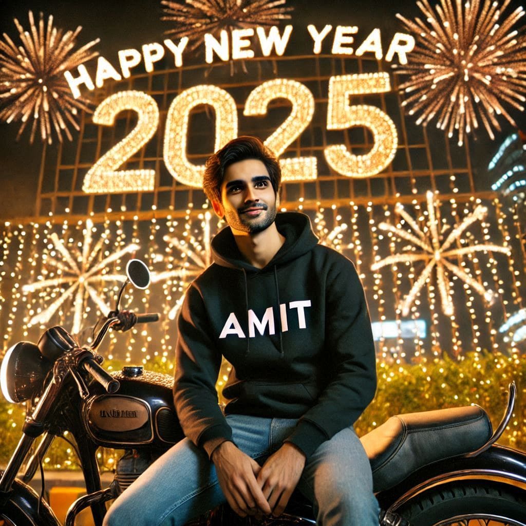 Happy new year 2025 ai image free png