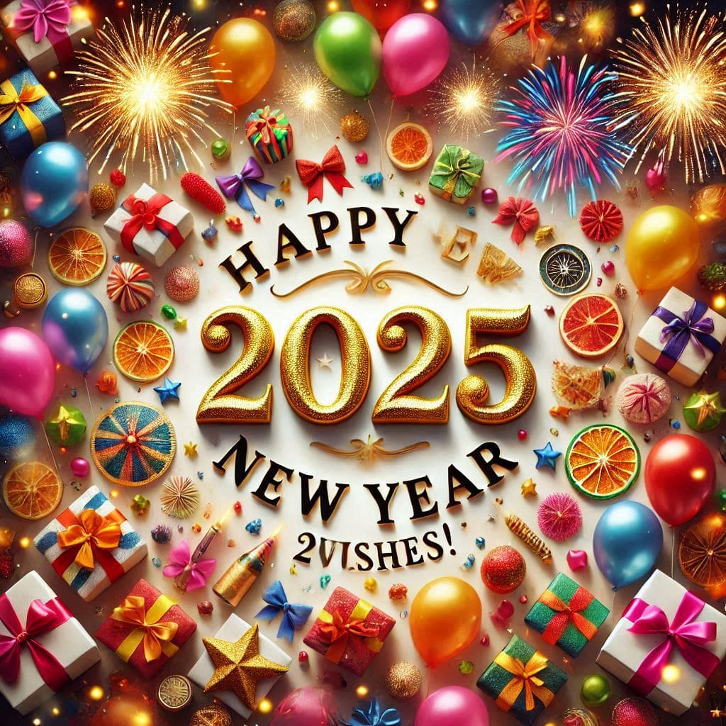 Happy new year 2025 banner download