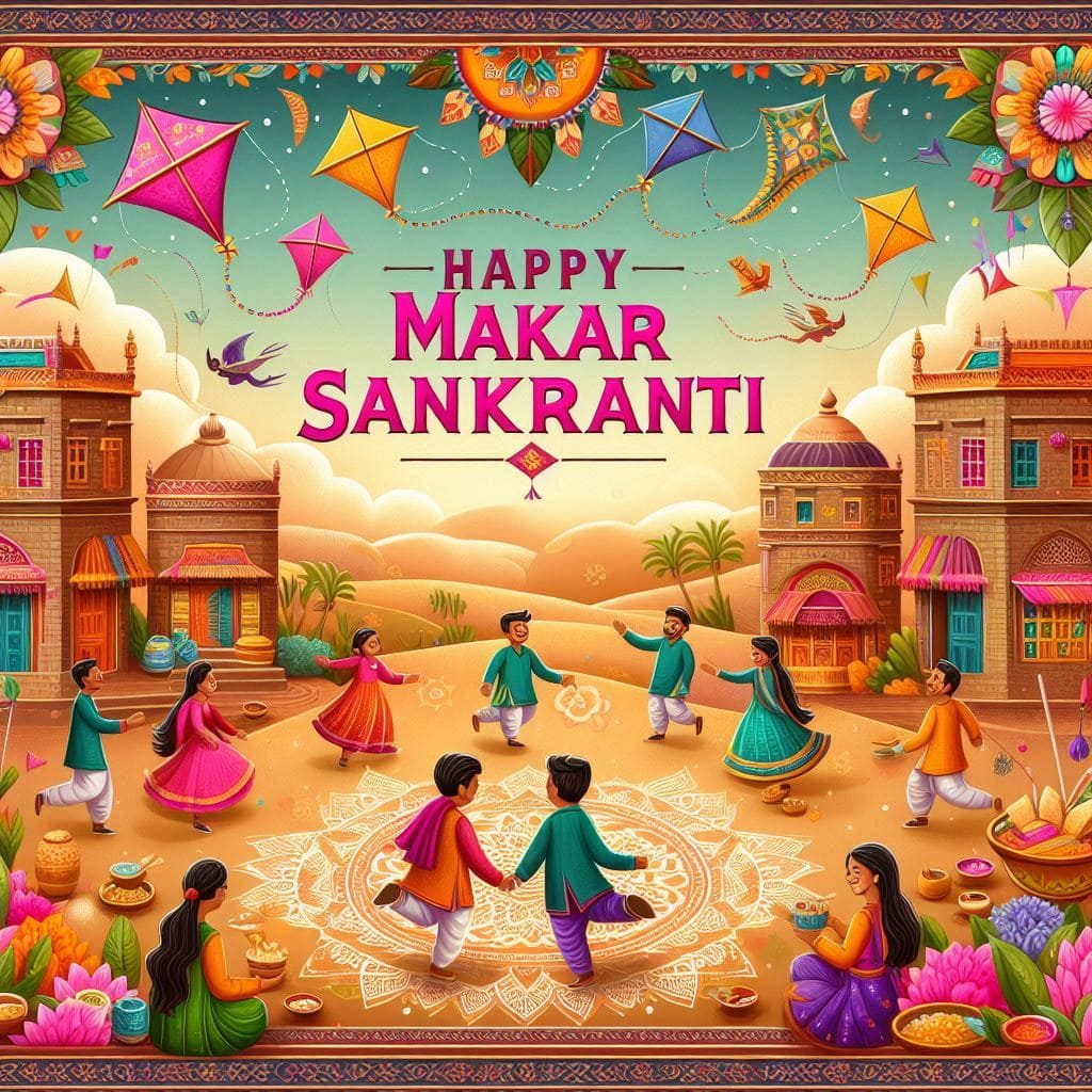 Makar sankranti banner background download 2024